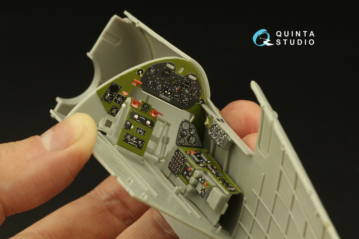 Quinta Studio QD32133 F6F-3 Hellcat 3D-Printed &amp;amp; coloured Interior on decal paper (Trumpeter) 1/32 – imagen 10