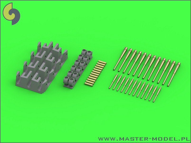Master SM-350-079 HMS Belfast armament - 6in (12pcs), 4in (12pcs) barrels - set includes resin correction for 6in gun mounting 1/350