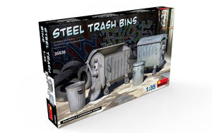 Miniart 35636 STEEL TRASH BINS 1/35 – zdjęcie 2