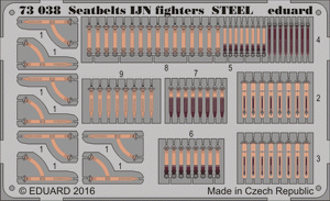 Eduard 73038 Ceintures de sécurité Combattants IJN ACIER 1/72