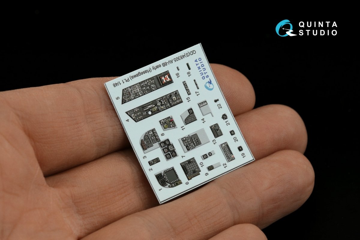 Quinta Studio QDS-48305 AV-8B Early 3D-Printed &amp;amp; coloured Interior on decal paper (Hasegawa) (Small version) 1/48 – imagen 3