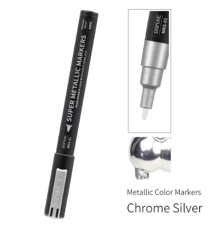 Marqueur DSPIAE MKS-01 Super Métallisé Argent Chromé