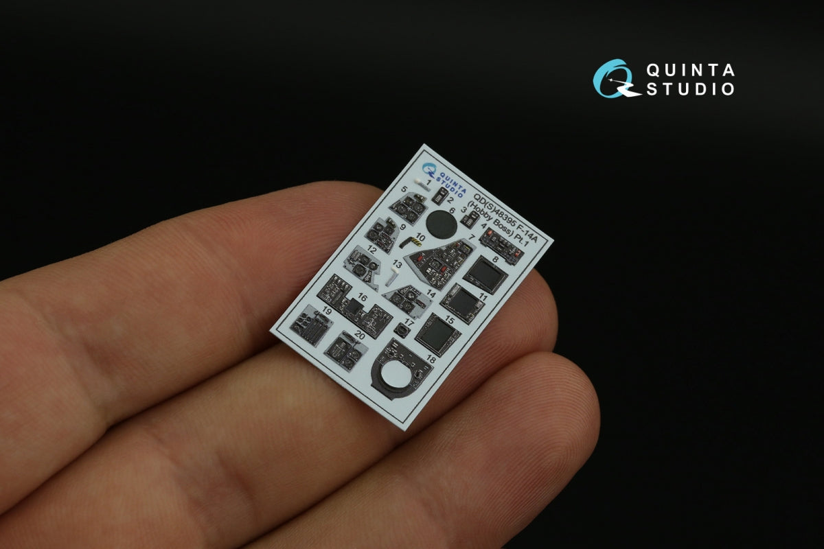 Quinta Studio QD48395 F-14A 3D-Printed &amp;amp; coloured Interior on decal paper (Hobby Boss) 1/48 – imagen 5