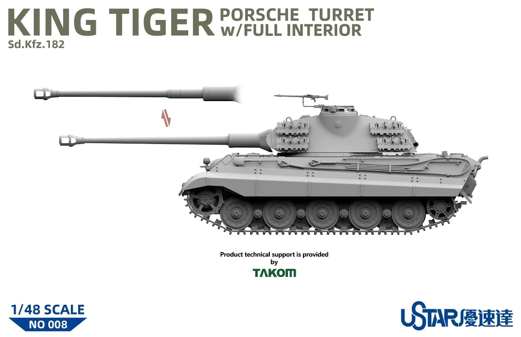 Suyata NO-008 King Tiger Porsche Turret With Full Interior 1/48 – Bild 4