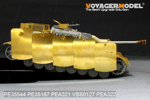 Voyager Model PEA321 WWII German StuG.IV Pivot-Mounting Swinging Type Hull Side Armour Skirts (For DRAGON) 1/35 – immagine 6