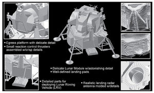 Dragon 11015 Apollo 17 &amp;quot;The Last J-Mission&amp;quot; CSM + LM + Lunar Rover 1/72 – immagine 5