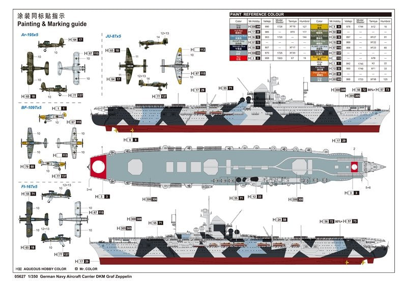 Trumpeter 05627 Porte-avions de la marine allemande DKM Graf Zeppelin 1/350 – image 3