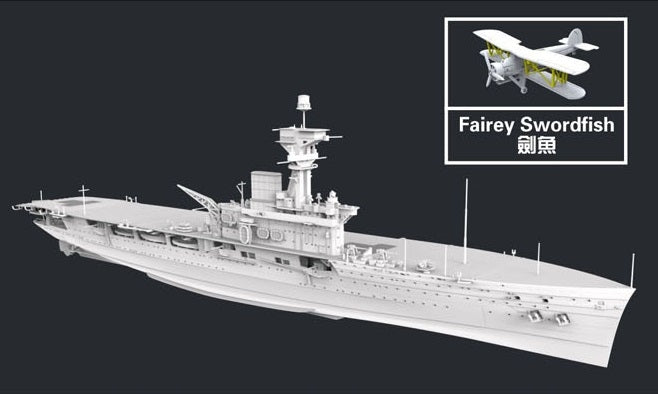 FlyHawk Model FH1122 HMS Hermes 1942 1/700 – immagine 3