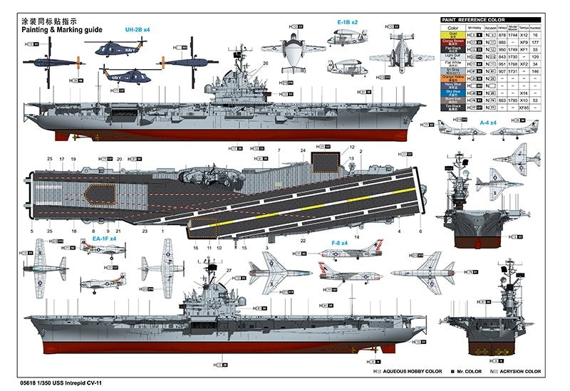 Trumpeter 05618 USS Intrepid CV-11 1/350 – immagine 3