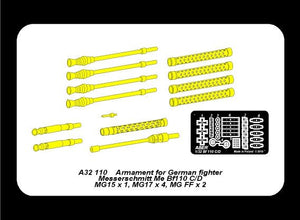 Aber A32110 Armament for German fighter Me 110 C/D 1/32 – immagine 5