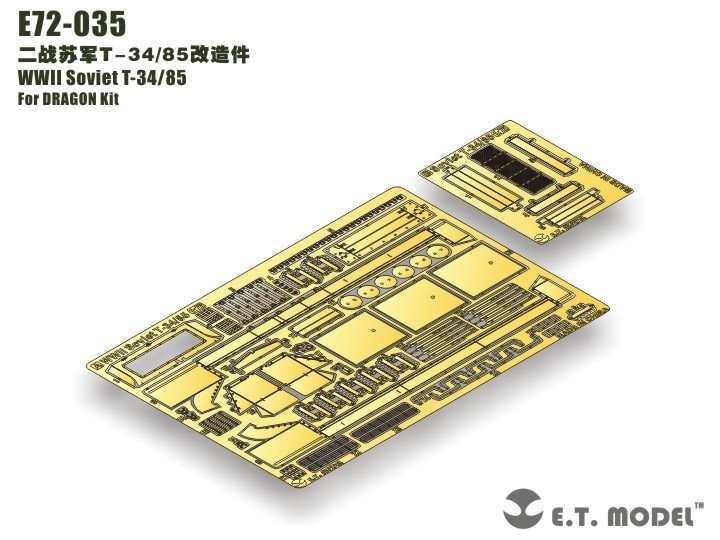 E.T. Model E72-035 WWII Soviet T-34/85 For DRAGON 1/72 – immagine 2