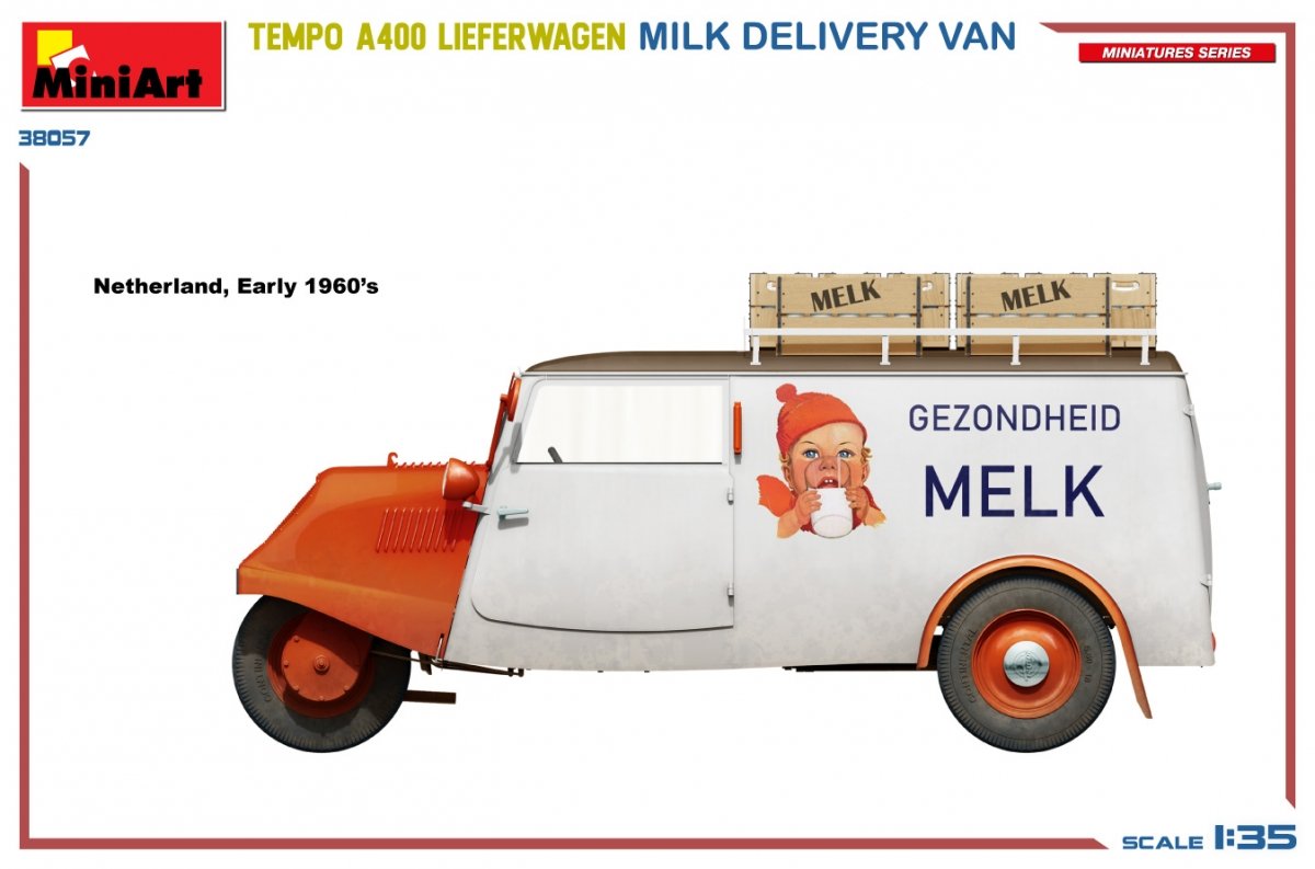MiniArt 38057 TEMPO A400 LIEFERWAGEN. MILK DELIVERY VAN 1/35 – Bild 8
