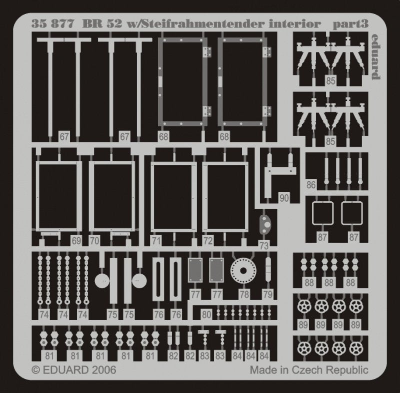 Eduard 35877 BR 52 w/ Steifrahmentender interior 1/35 Trumpeter – Bild 3