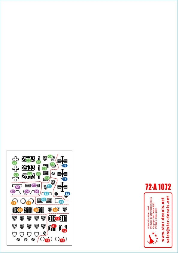 Star Decals 72-A1072 Wiking # 3. 1/72 – Bild 2