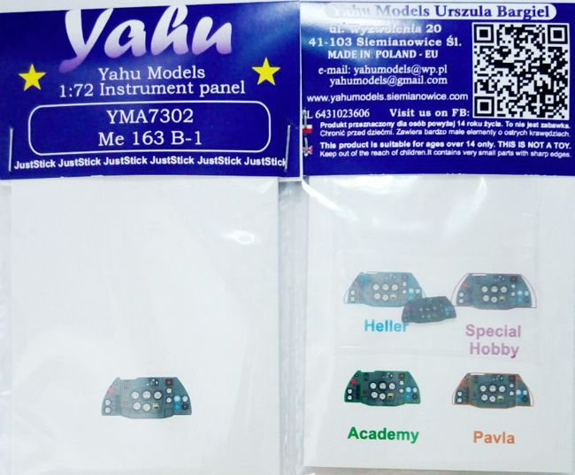 Yahu YMA7302 Me-163B-1 Komet (Academy/Heller/SpecialHobby/Pavla) 1/72