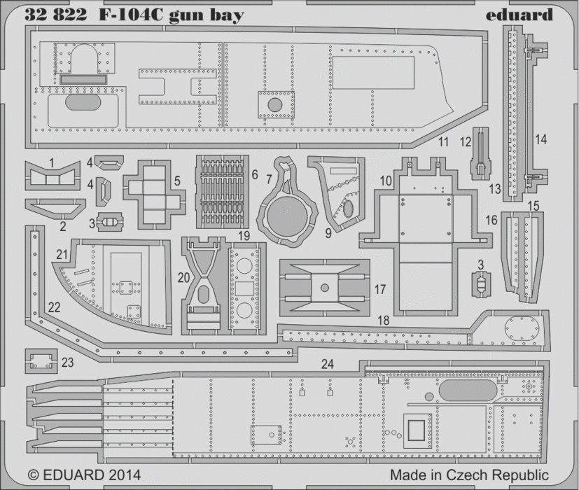 Eduard 32822 F-104C gun bay 1/32 Italeri