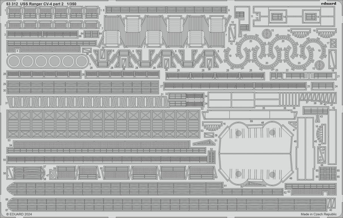 Eduard 53312 USS Ranger CV-4 part 2 TRUMPETER 1/350