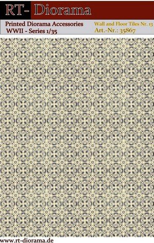RT-Diorama 35867 Printed Accessories: Wall and Floor Tiles Nr.13 1/35