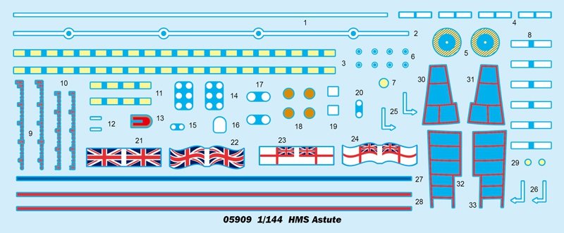 Trumpeter 05909 HMS Astute 1/144 – zdjęcie 3