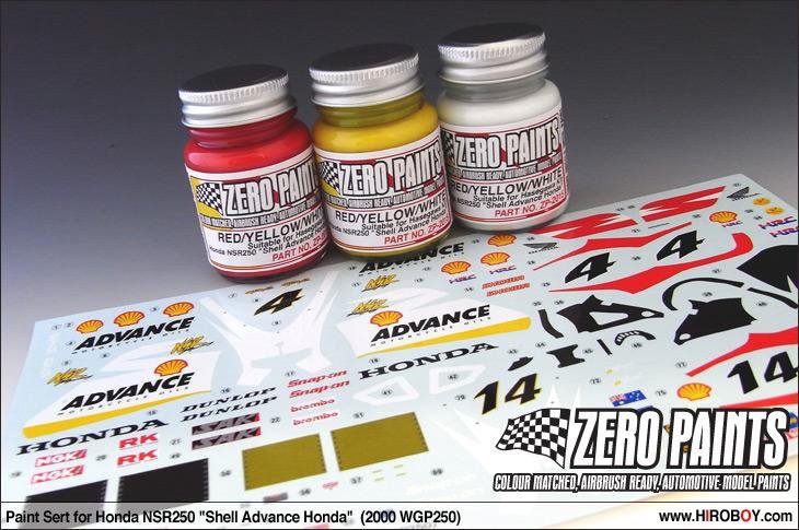 Zero Paints ZP-1215 Honda NSR250 Shell Advance Kit de peinture Honda 3 x 30 ml