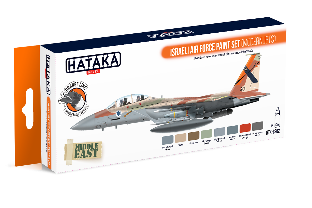 Hataka HTK-CS62 Israeli Air Force paint set (modern jets) 8x17ml