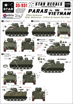 Star Decals 35-931 US Paras in Vietnam 1/35