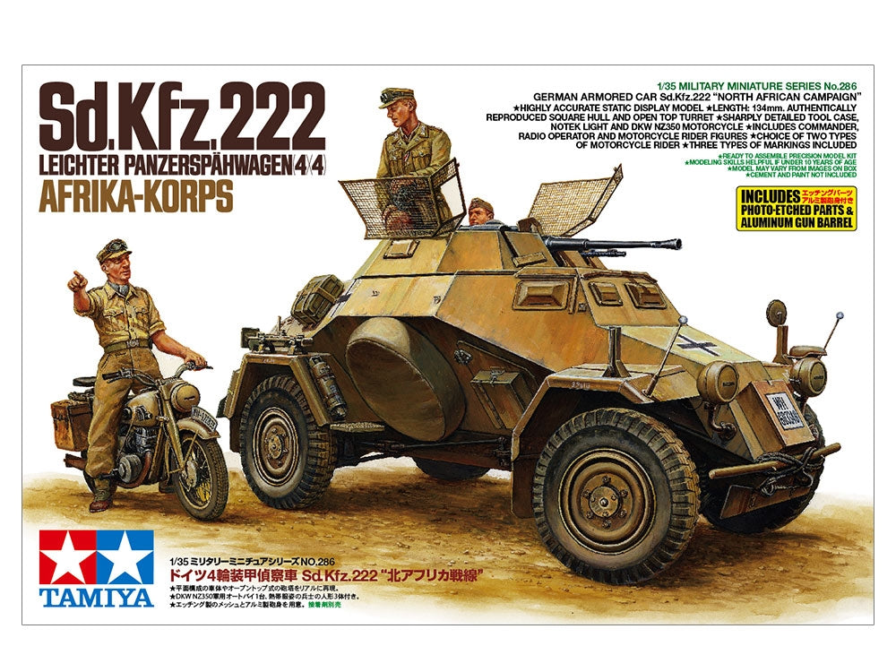 Tamiya 35286 Sd.Kfz.222 Leichter Panzerspahwagen 4x4 Afrika Korps 1/35 – image 2