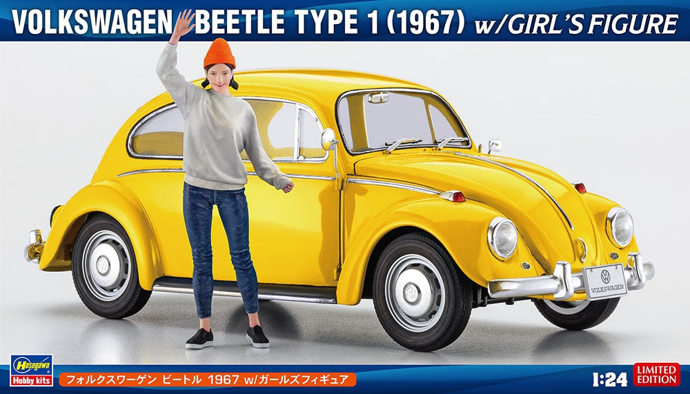 Hasegawa SP620 Volkswagen Beetle Type 1 (1967) with Girl&amp;#39;s Figure 1/24