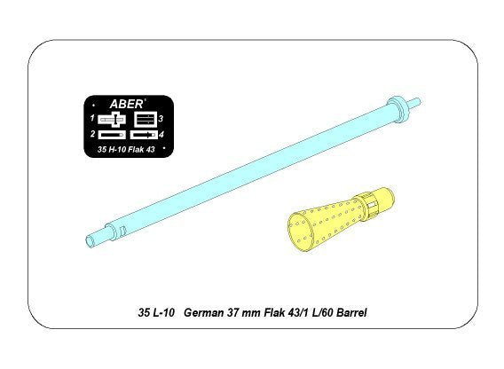 Aber 35L-010N Canon allemand 37 mm Flak 43/1 L/60 (1/35) – image 7