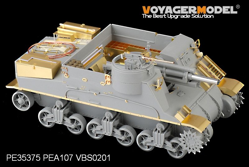Voyager Model PE35375 WWII U.S. M7 Priest Mid Production w/Ammunition case/telephone set for DRAGON 6637 1/35 – imagen 4