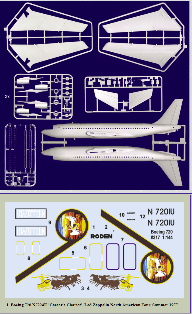Roden 317 Boeing 720 Caesars Charriot 1/144 – immagine 2