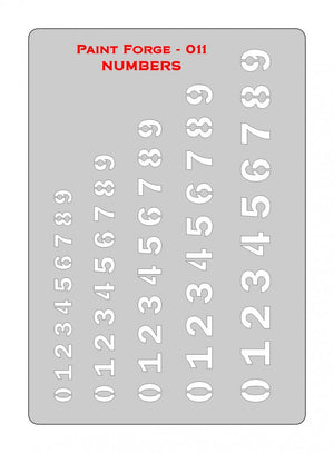 Paint Forge PFST011L STENCIL - NUMBERS