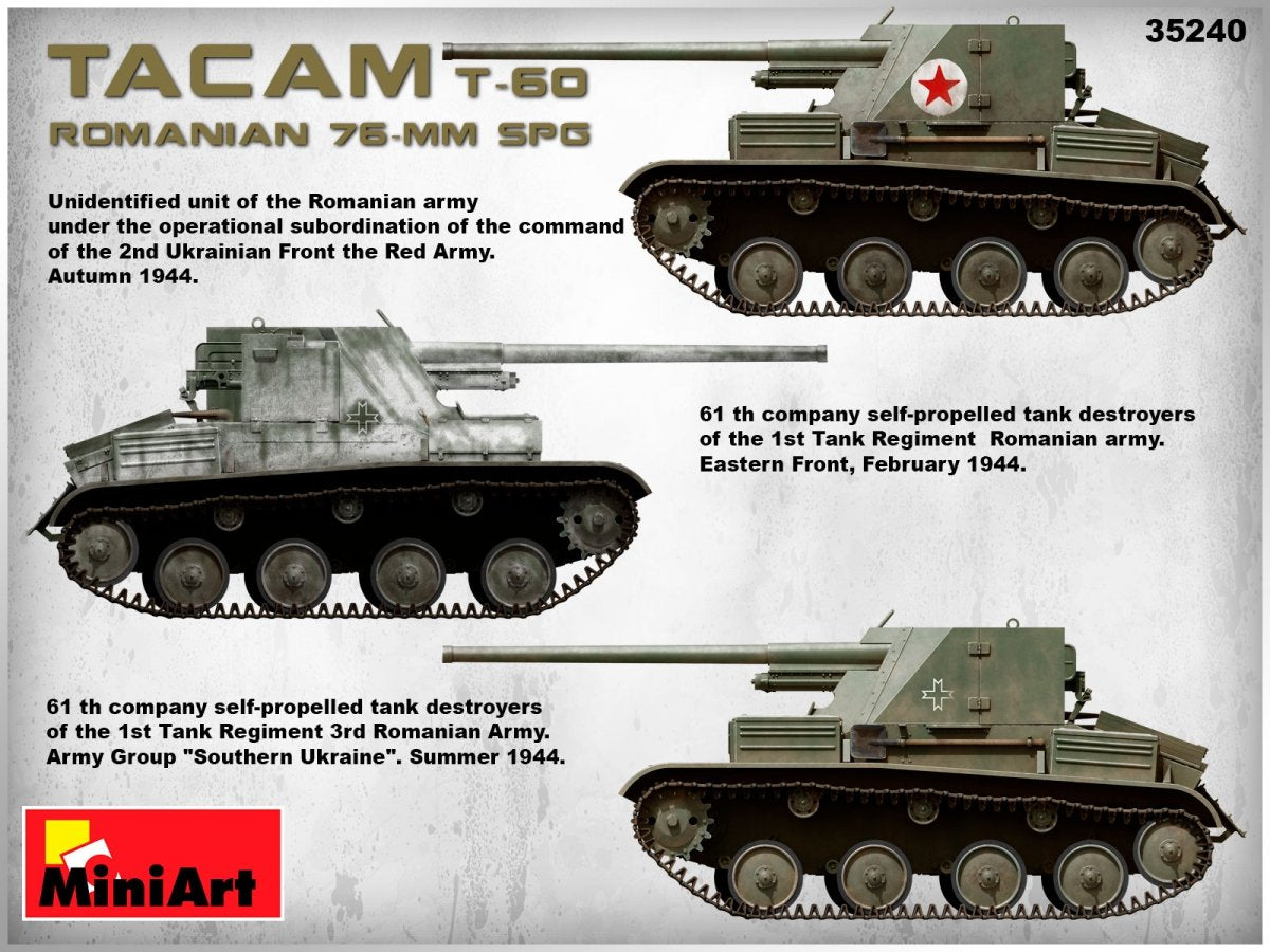 MiniArt 35240 ROMANIAN 76-mm SPG TACAM T-60 INTERIOR KIT 1/35 – immagine 14