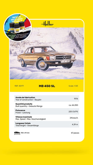 Heller 56171 Starter Set - MB 450 SL 1/43 – zdjęcie 4