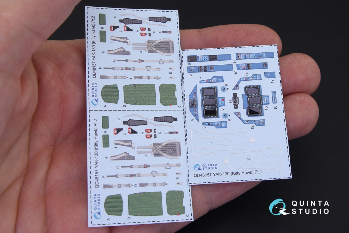 Quinta Studio QD48157 Yak-130 3D-Printed coloured Interior on decal paper (for KittyHawk kit) 1/48 – immagine 2