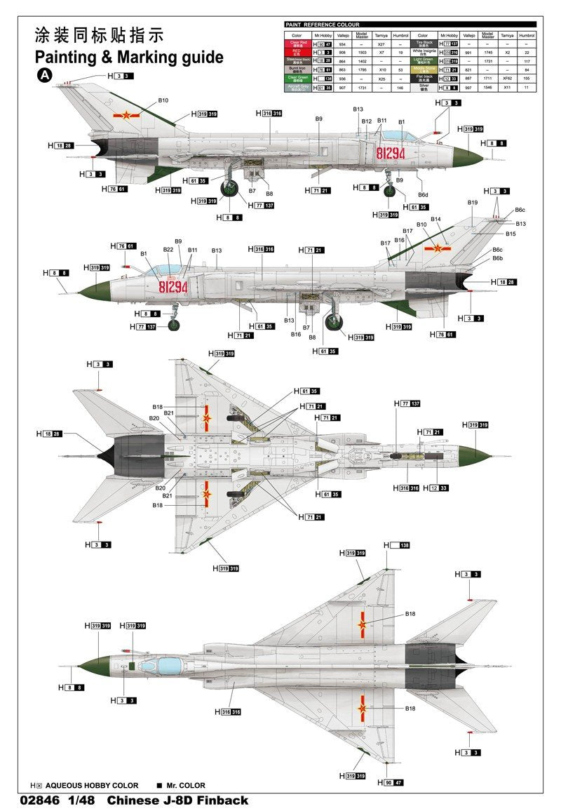 Trumpeter 02846 J-8D Finback 1/48 – immagine 15