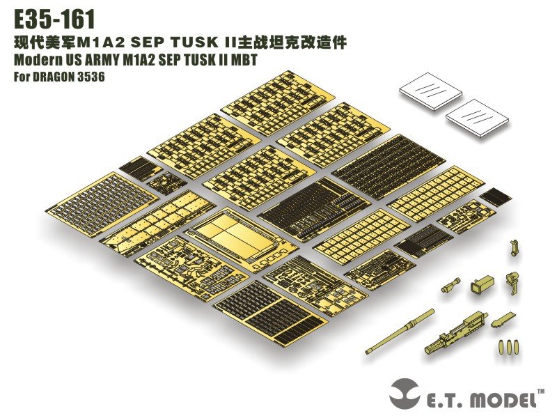 E.T. Model E35-161 Modern US ARMY M1A2 SEP MBT TUSK II (For DRAGON 3536) 1/35