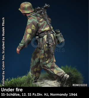 RADO Miniatures RDM35032 Under fire. W-SS MG Schütze, 12. SS-Pz.Div. HJ, Normandy 1944 1/35 – immagine 4