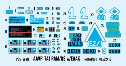 Hobby Boss 82416 AAVP-7A1 RAM/RS w/EAAK 1/35 – immagine 3