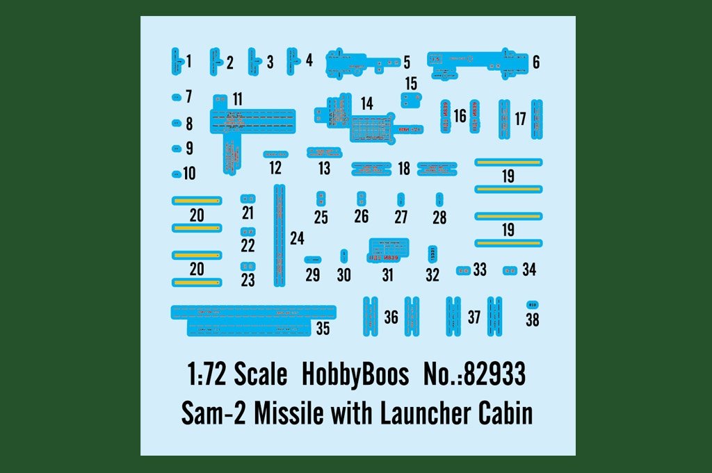Hobby Boss 82933 Sam-2 Missile with Launcher Cabin 1/72 – immagine 6