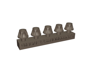 Yamamoto Model Parts YMP3512 German antenna base Set #1 (5pcs.) 1/35 – imagen 2
