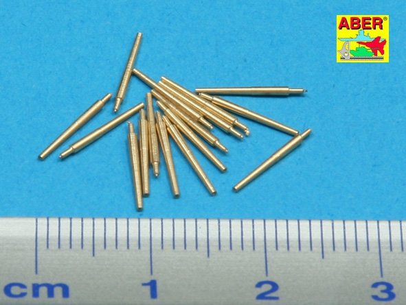 Aber 350L-33 Set of 16 pcs 102 mm type BL Mk.IX barrels for Royal Navy 1/350 – imagen 2