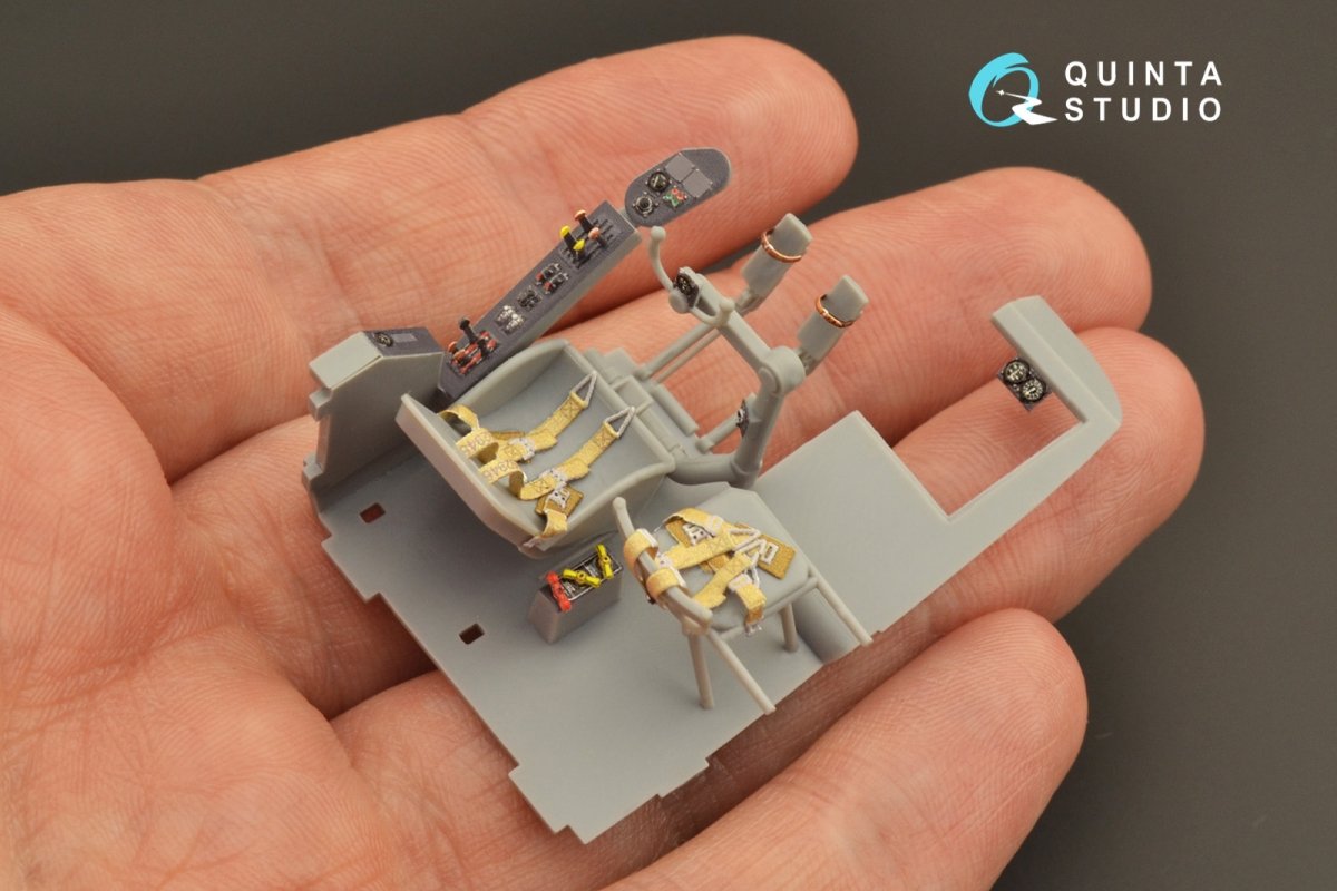Quinta Studio QD48266 He 111H-3/H-6 3D-Printed &amp;amp; coloured Interior on decal paper ( ICM ) 1/48 – immagine 6