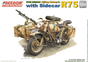 Freedom 16005 R75 with Sidecar WWII German Motorcycle 1/16