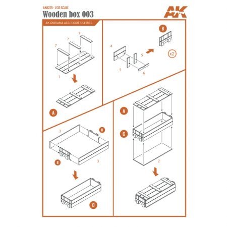 AK Interactive AK8225 LASER CUT WOODEN BOX 003 (5 UNITS) – imagen 4