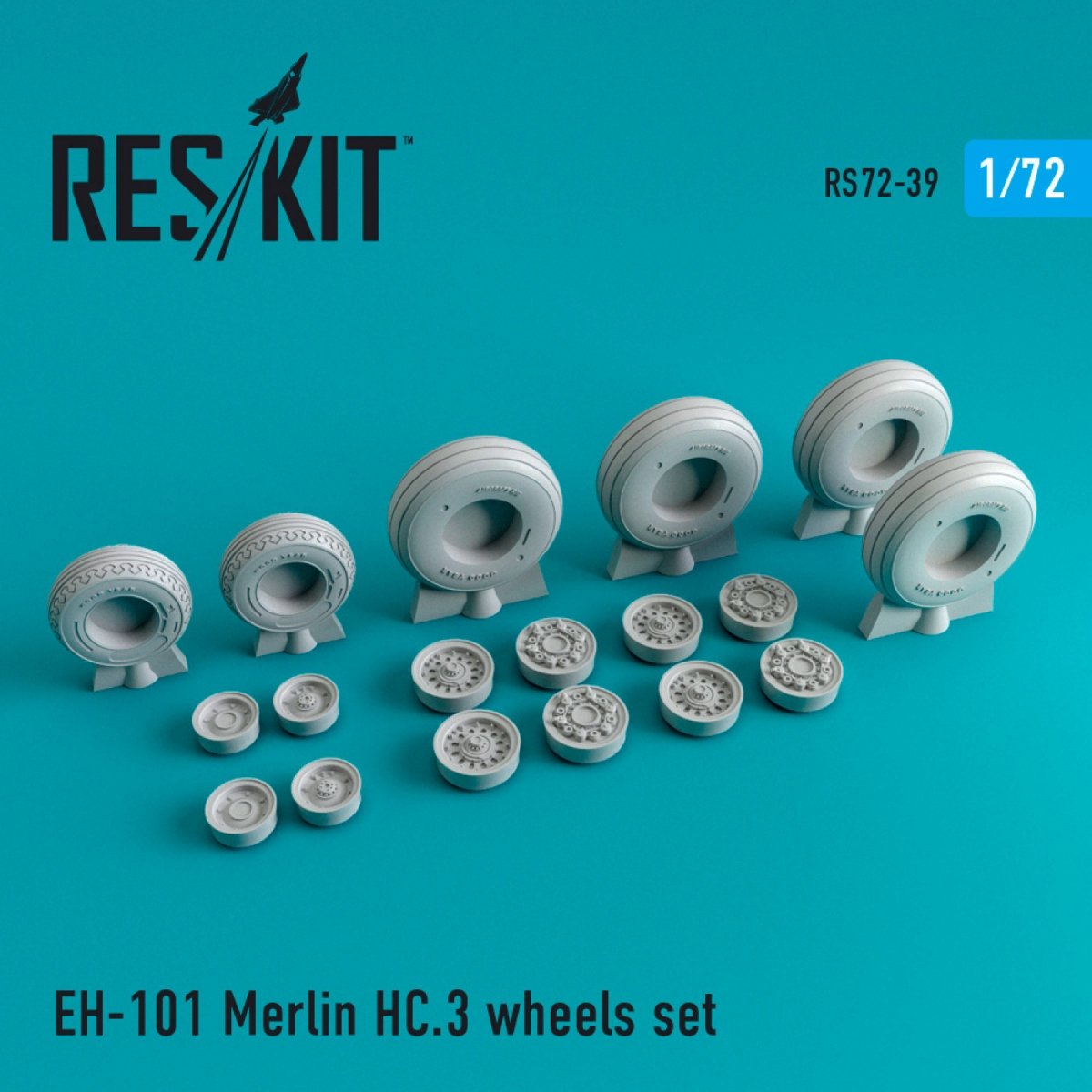 RESKIT RS72-0039 EH-101 MERLIN HC.3 WHEELS SET 1/72