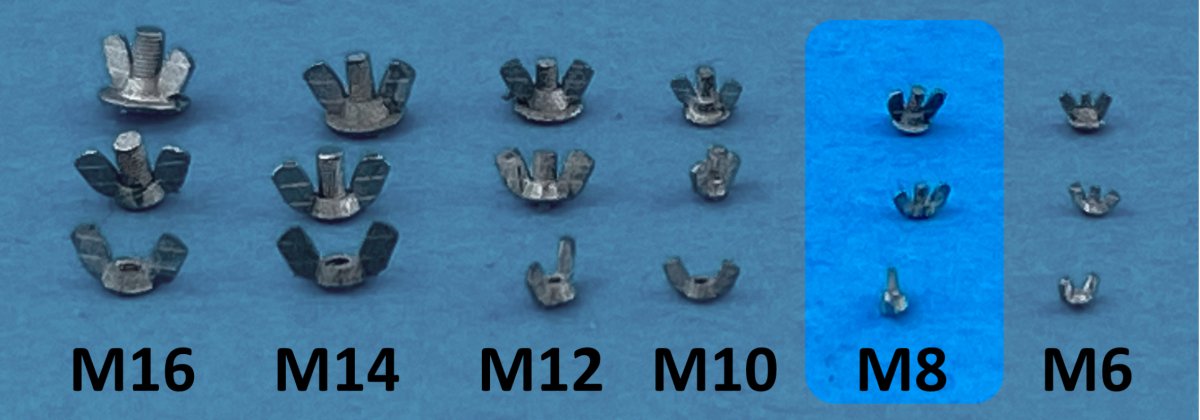 Point of no Return 1623002 Nakrętki motylkowe M8 / M8 wing nuts 1/16 – immagine 2
