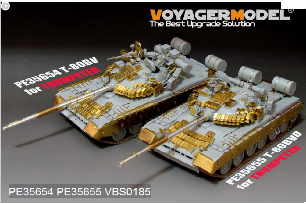 Voyager Model PE35655 Modern Russian T-80BVD MBT (smoke discharger include) (For TRUMPETER 05581) 1/35 – immagine 4