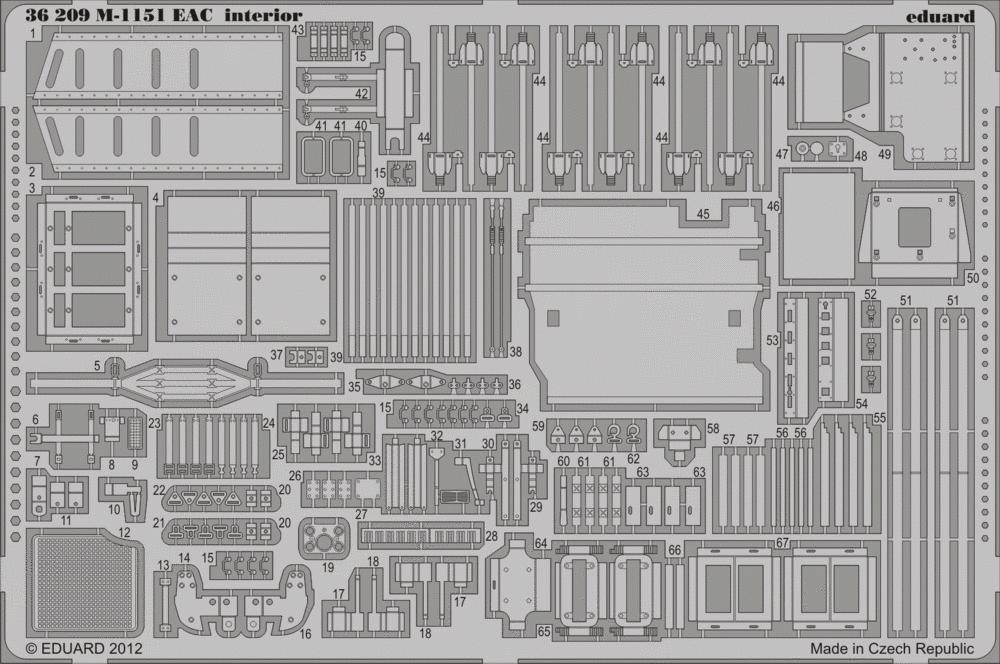 Eduard 36209 M-1151 EAC interior 1/35 Academy