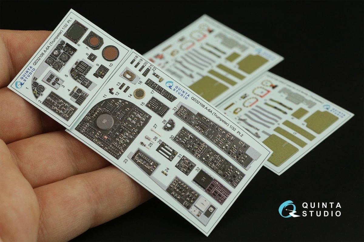 Quinta Studio QD32108 A-6A Intruder 3D-Printed &amp;amp; coloured Interior on decal paper (Trumpeter) 1/32 – zdjęcie 8